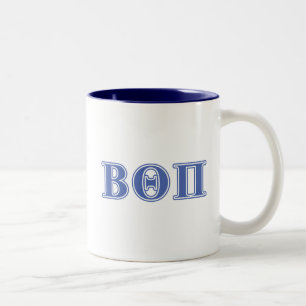 Beta Theta Pi Blue Letters Two-Tone Coffee Mug