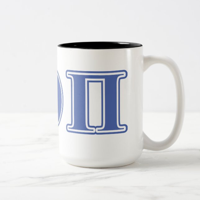 Beta Theta Pi Blue Letters Two-Tone Coffee Mug (Right)