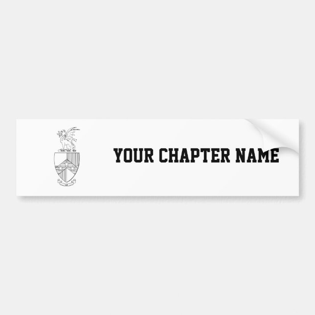 Beta Theta Pi Coat of Arms Bumper Sticker (Front)
