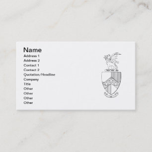 Beta Theta Pi Coat of Arms Business Card