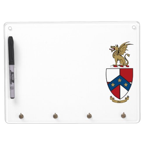 Beta Theta Pi Coat of Arms Dry Erase Board With Keychain Holder