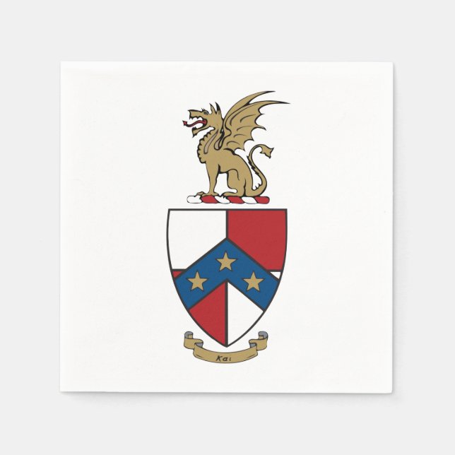 Beta Theta Pi Coat of Arms Paper Napkins (Front)