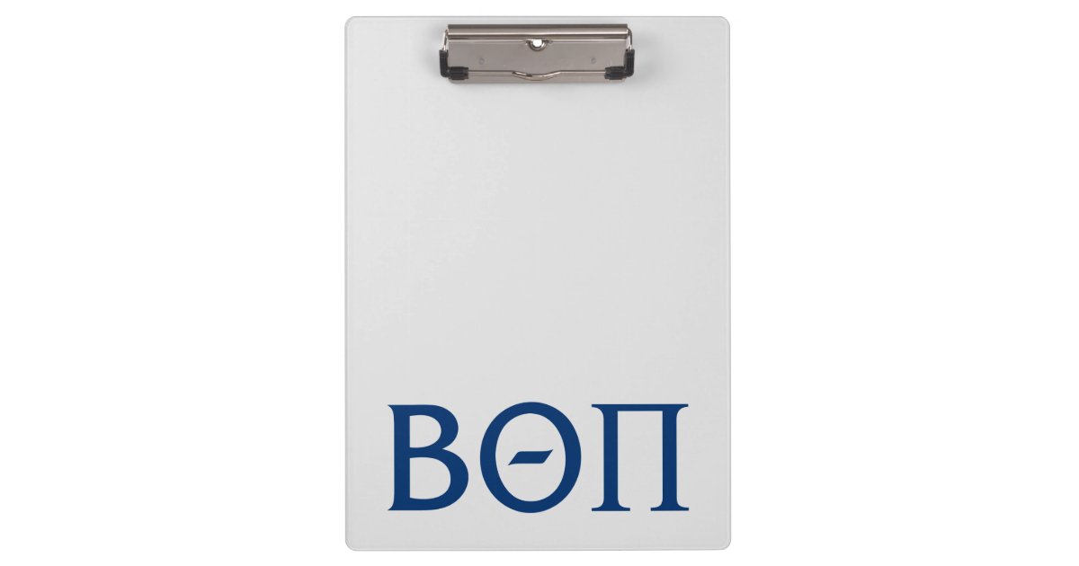 Beta Theta Pi Greek Letters Clipboard | Zazzle