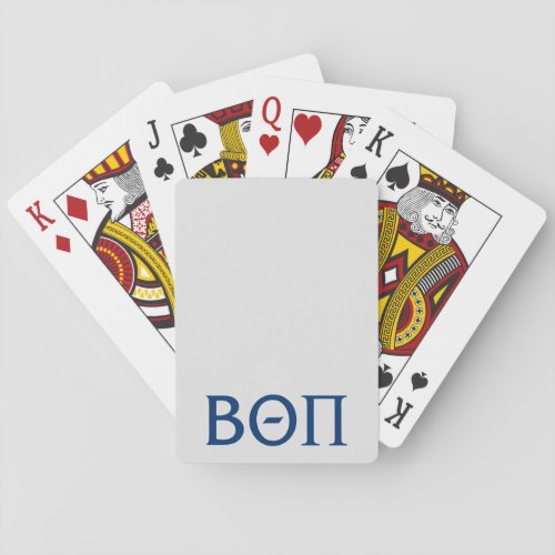 Beta Theta Pi Greek Letters Poker Cards