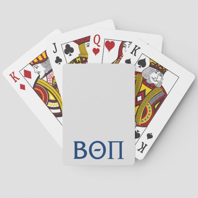 Beta Theta Pi Greek Letters Poker Cards (Back)