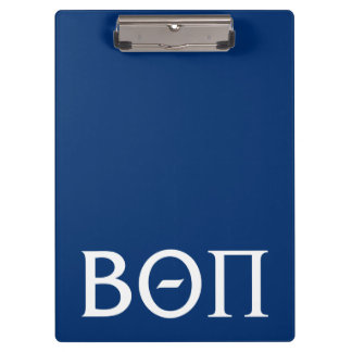 Beta Theta Pi Greek Letters - White Clipboard