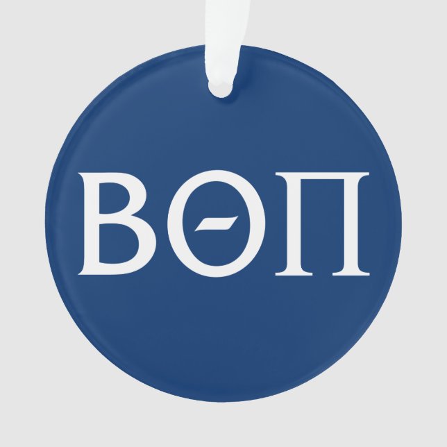 Beta Theta Pi Greek Letters - White Ornament (Front)