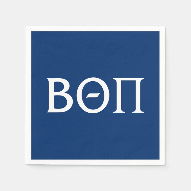 Beta Theta Pi Greek Letters - White Paper Napkins (Front)