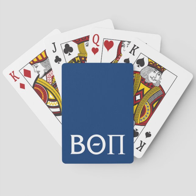 Beta Theta Pi Greek Letters - White Poker Cards (Back)
