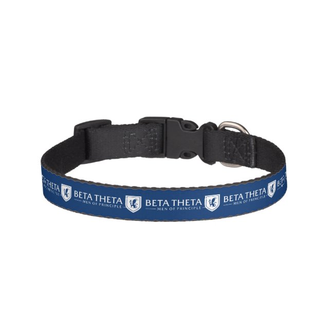Beta Theta Pi Men Of Principle - White Pet Collar (Front)