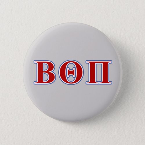Beta Theta Pi Red and Blue Letters Button