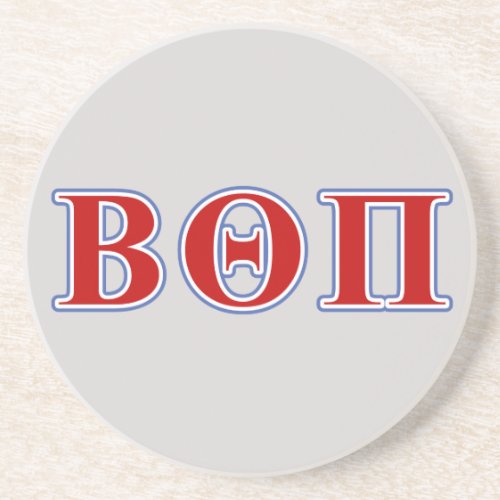 Beta Theta Pi Red and Blue Letters Coaster