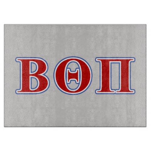 Beta Theta Pi Red and Blue Letters Cutting Board