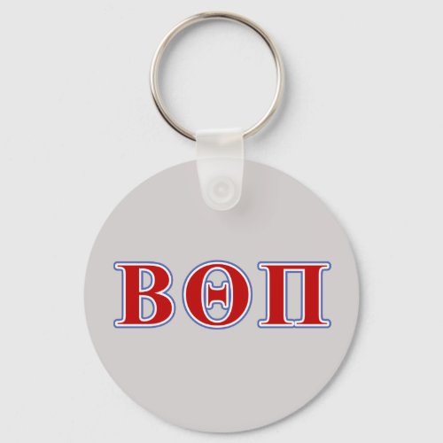 Beta Theta Pi Red and Blue Letters Keychain