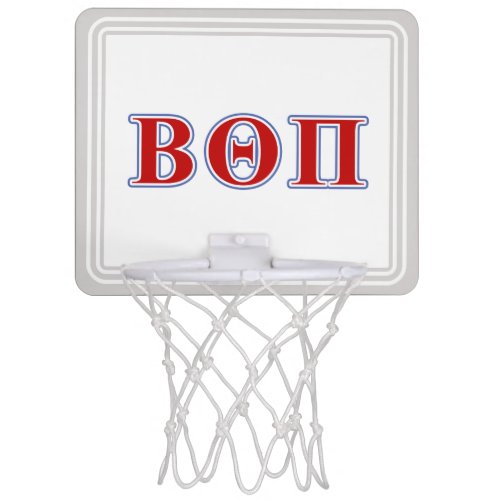 Beta Theta Pi Red and Blue Letters Mini Basketball Hoop