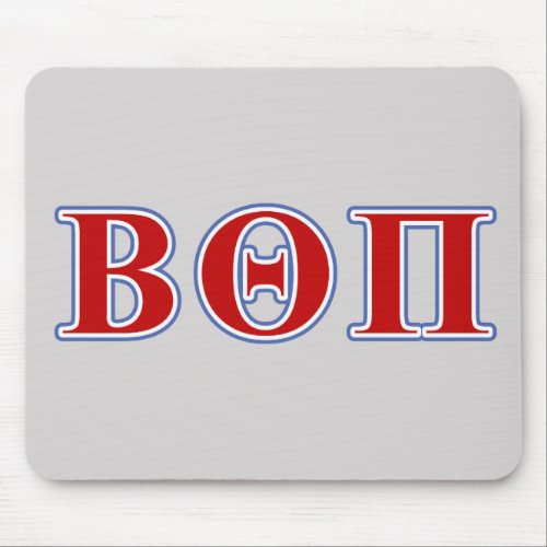 Beta Theta Pi Red and Blue Letters Mouse Pad