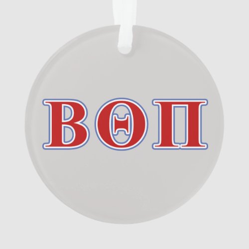 Beta Theta Pi Red and Blue Letters Ornament