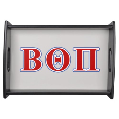 Beta Theta Pi Red and Blue Letters Serving Tray