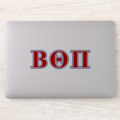 Beta Theta Pi Red and Blue Letters Sticker