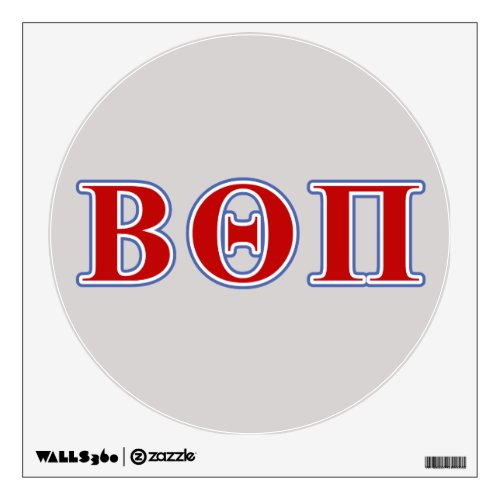 Beta Theta Pi Red and Blue Letters Wall Sticker