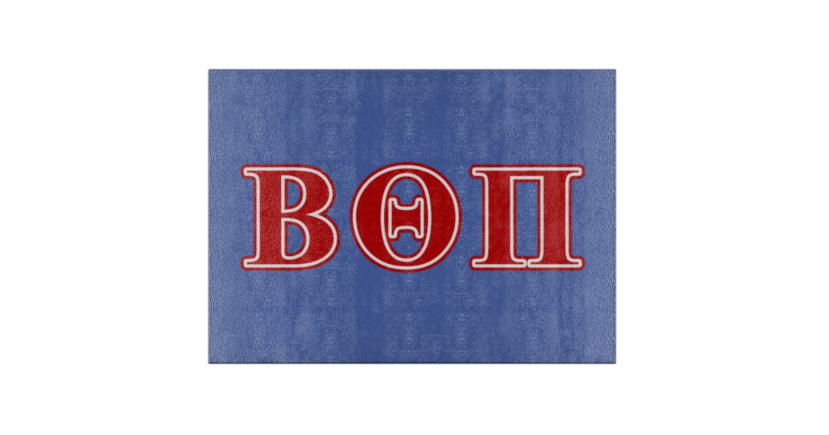 Beta Theta Pi Red Letters Cutting Board | Zazzle