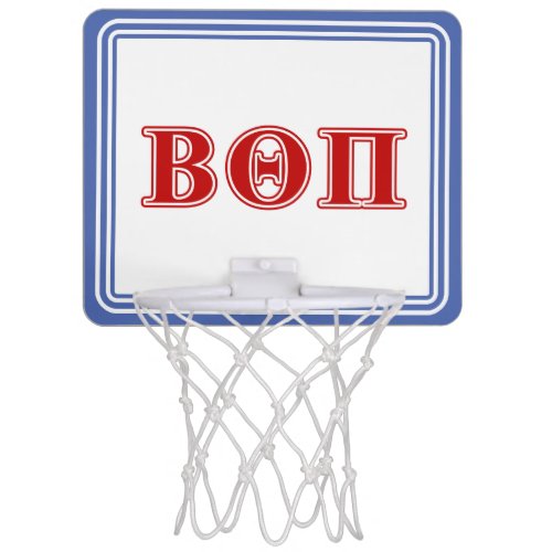 Beta Theta Pi Red Letters Mini Basketball Hoop