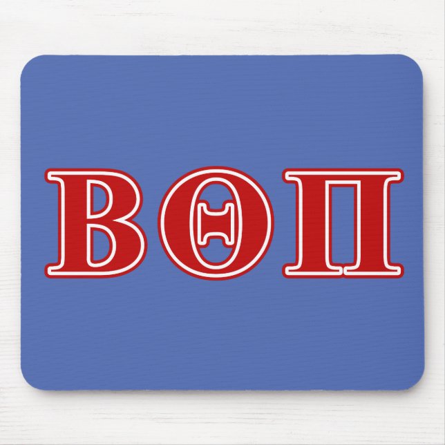 Beta Theta Pi Red Letters Mouse Pad (Front)