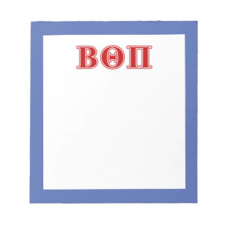 Beta Theta Pi Red Letters Notepad