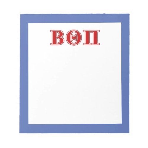 Beta Theta Pi Red Letters Notepad
