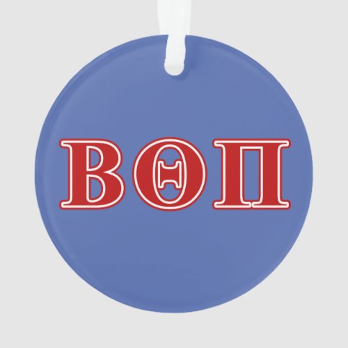 Beta Theta Pi Red Letters Ornament