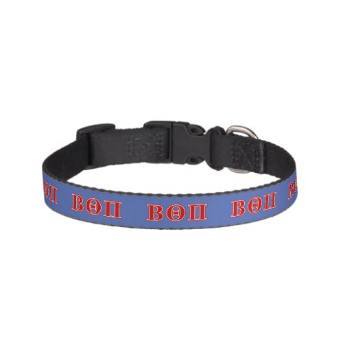 Beta Theta Pi Red Letters Pet Collar