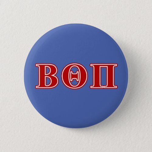 Beta Theta Pi Red Letters Pinback Button