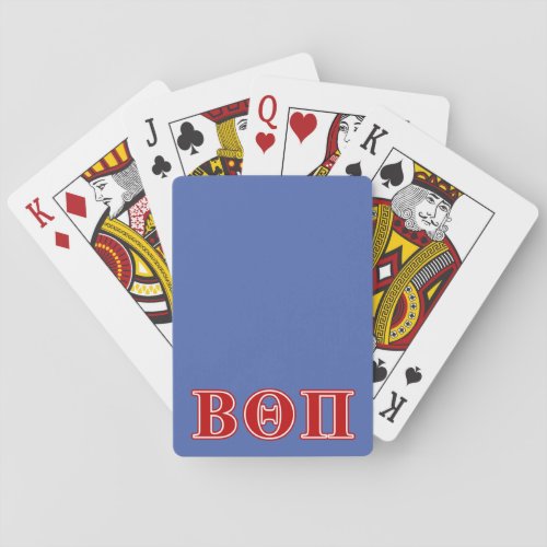 Beta Theta Pi Red Letters Poker Cards