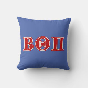 Beta Theta Pi Red Letters Throw Pillow