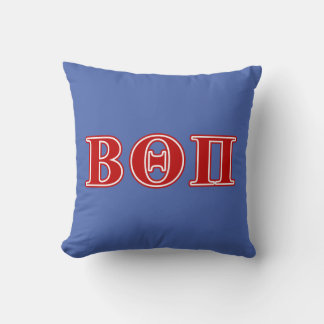 Beta Theta Pi Red Letters Throw Pillow