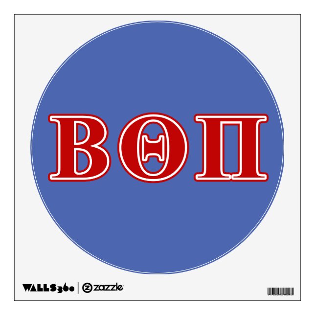 Beta Theta Pi Red Letters Wall Sticker (Front)