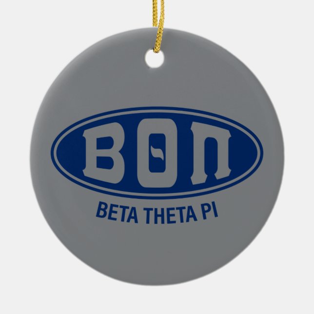 Beta Theta Pi | Vintage Ceramic Ornament (Front)
