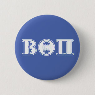 Beta Theta Pi White and Blue Letters Pinback Button