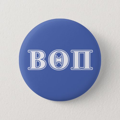 Beta Theta Pi White and Blue Letters Pinback Button