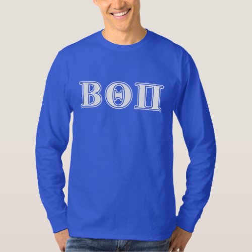 Beta Theta Pi White and Blue Letters T_Shirt