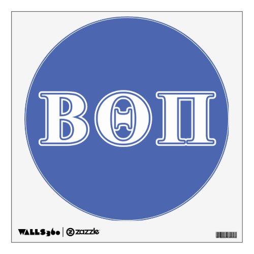 Beta Theta Pi White and Blue Letters Wall Sticker