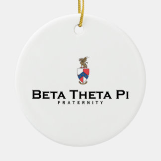 Beta Theta Pi with Crest - Color Ceramic Ornament