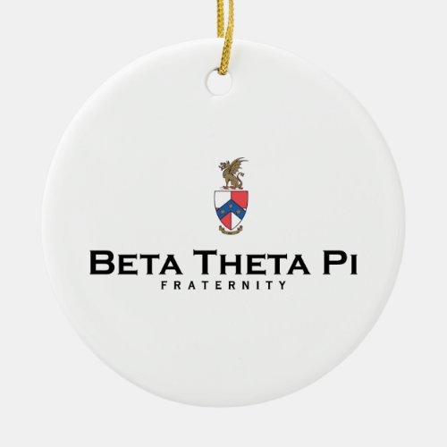 Beta Theta Pi with Crest _ Color Ceramic Ornament