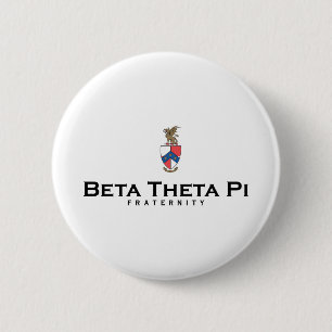 Beta Theta Pi with Crest - Color Pinback Button
