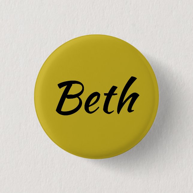 Beth from Orphan Black tv show calligraphy Button (Front)