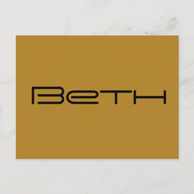 Beth, name of Orphan Black character,geometric fon Postcard (Front)