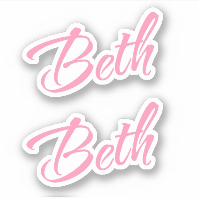 Beth name x2 sticker (Front)