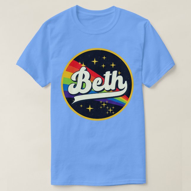Beth Rainbow In Space Vintage Style T-Shirt (Design Front)