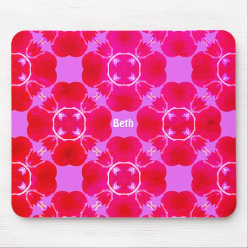 BETH  Retro Fractal Pattern  Personalised  Mouse Pad