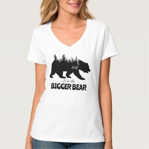 Beth Yellowstone Black Bear Im The Bigger Bear T_Shirt